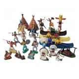 Vintage Britains & Others Plastic Assortment Of Native Americans