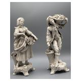 Vintage 1963 Capodimonte Porcelain Pair - Signed Pavia & Mortimer