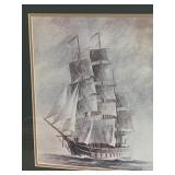 Stunning Sailing Ship Art “Sail and Fog” Signed Kelly