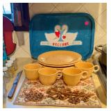 Original vintage yellow Fiesta dinnerware