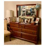 Vintage dresser and picture frames