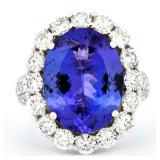Tanzanite Diamond Gold Ring