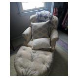 Upolersted Chair w/ matching Ottoman