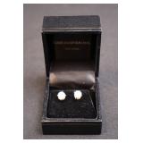 14K YG Attractive Pair Of Lively CZ Stud Earrings - 1.0 CTW