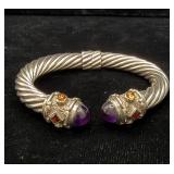 Sterling With Citrine & Amethyst
