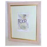 Salvador Dali "Pegasus" Etching Overlaid With Original Lithograph With COA