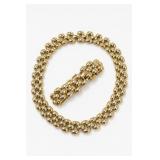 Gold-Tone Beaded Necklace and Bracelet Set