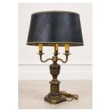 Black Shade Three-Light Table Lamp