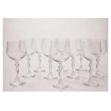 Set of Clear Glass Goblets