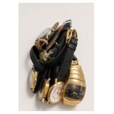 Assorted Wristwatches with Black and Gold-Tone Bands