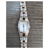 Silver-Tone Rectangular Wristwatch