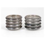 Set of Eight Silver-Tone Coasters
