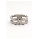 Silver-Tone Openwork Band Ring