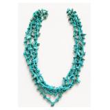 Multi-Strand Turquoise-Color Bead Necklace