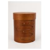 Round Wooden Swivel Drawer Box