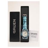 Gruen Blue Strap Wristwatch in Box