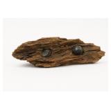 Decorative Driftwood with Two Metal Accents