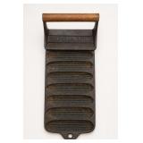 Cast Iron Cornbread Pan with Wooden Handle