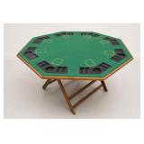 Green Octagonal Folding Poker Table