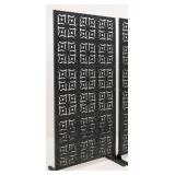 Black Metal Decorative Room Divider Panel