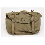 Khaki Canvas Shoulder Bag