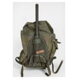 Green Military Style Backpack with Antenna