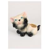 Ceramic Cat Figurine Planter