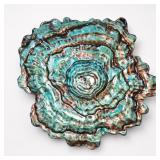 Textured Blue and Brown Ceramic Plate