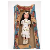Boxed Doll with Black Hair and White Outfit