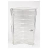 White Corner Wall Cabinet with Glass Door