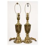 Pair of Brass-Tone Table Lamps