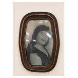 Framed Black and White Portrait Photograph