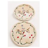 Two Floral Decorated Ceramic Plates