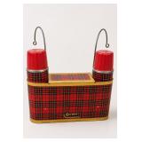 Red Plaid Thermos and Carrier Set