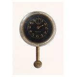 Round Black Dial Gauge with Metal Stem