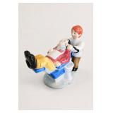 Colorful Ceramic Dentist and Patient Figurine