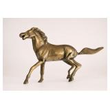 Bronze-Tone Running Horse Figurine