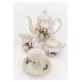 Floral Decorated Porcelain Tea Set