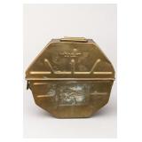 Embossed Gold-Tone Metal Box