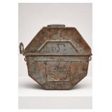 Octagonal Metal Container with Handle