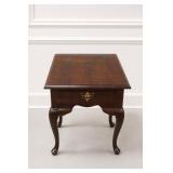Dark Wood Side Table with Drawer
