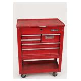 Red Metal Rolling Tool Chest with Drawers