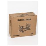 Boxed Brass Doll Cradle