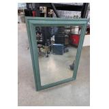 Green Framed Wall Mirror