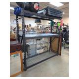 Black Metal Industrial Shelving Unit