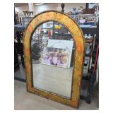 Arched Mirror with Gold-Tone Frame