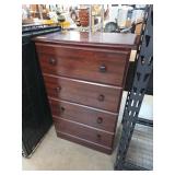 Dark Wood Four-Drawer Chest