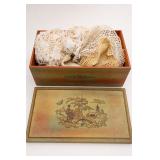 Box of Assorted Lace Textiles