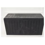 Black Plastic Storage Bench