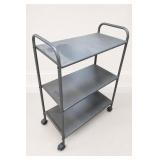 Three-Tier Metal Utility Cart on Wheels